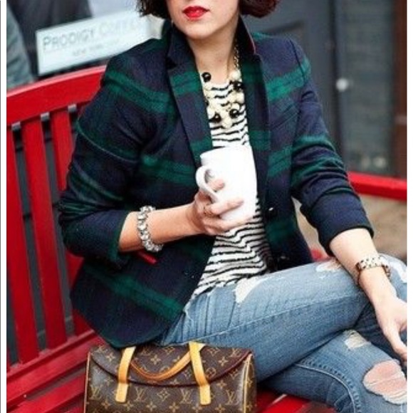 Outback Red Jackets & Blazers - The Limited OBR blackwatch plaid one button blazer